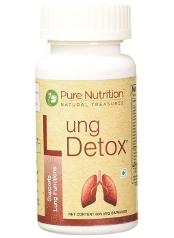  Pure Nutrition Lung Detox, Supports Healthy Lungs and Protects From Smoke & Pollution - 60 Veg Capsules